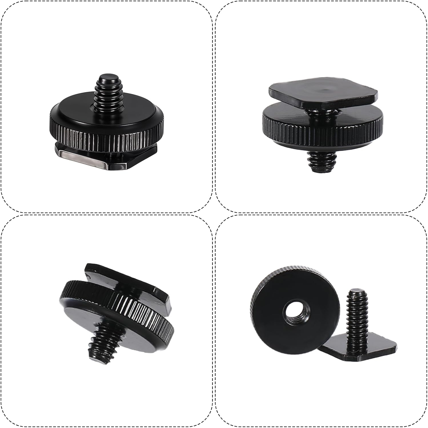 4 Pcs 1/4 Inch Camera Adapter Screws, Compatible with Versatile Flash Hot Shoe Mounts for DSLR Camera Rigs, Tripods, Mounting Accessories — image 4