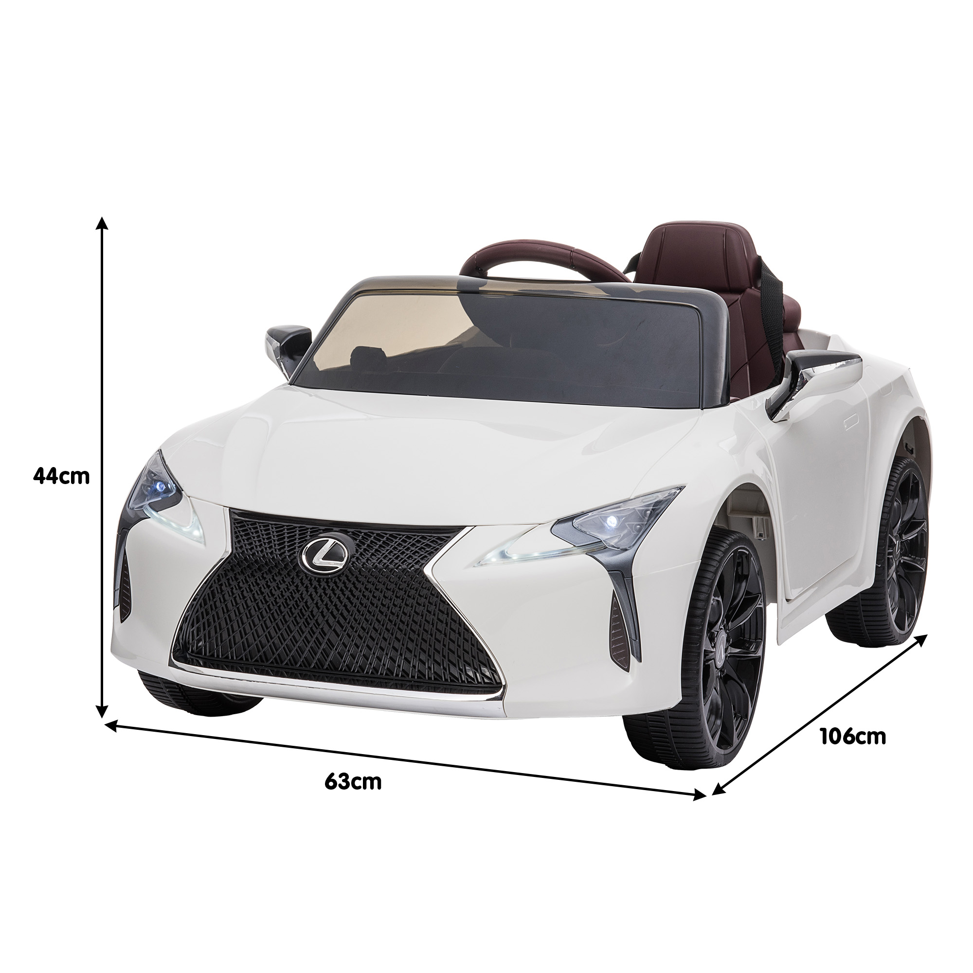 Kahuna Licensed Lexus Lc 500 Kids Electric Ride On Car - White โ image 3