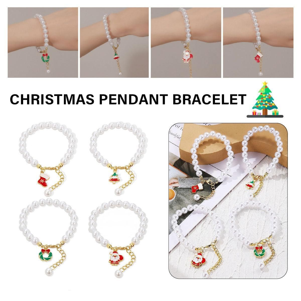 Faux Pearl Bracelet for Women Christmas Gift Adjustable Fashion Jewellery - Christmas stocking โ image 2