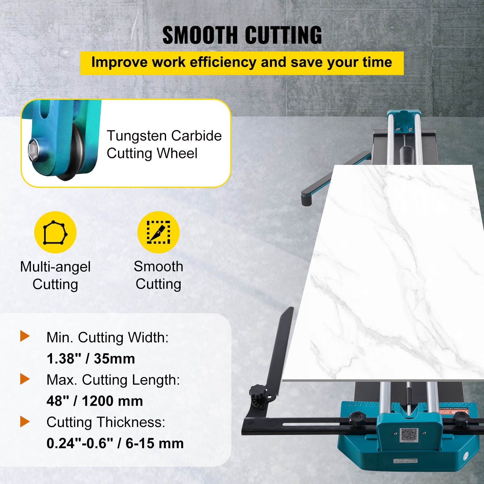 Manual Tile Cutter 1200mm Cutting Machine w/ Laser for Ceramic — image 3
