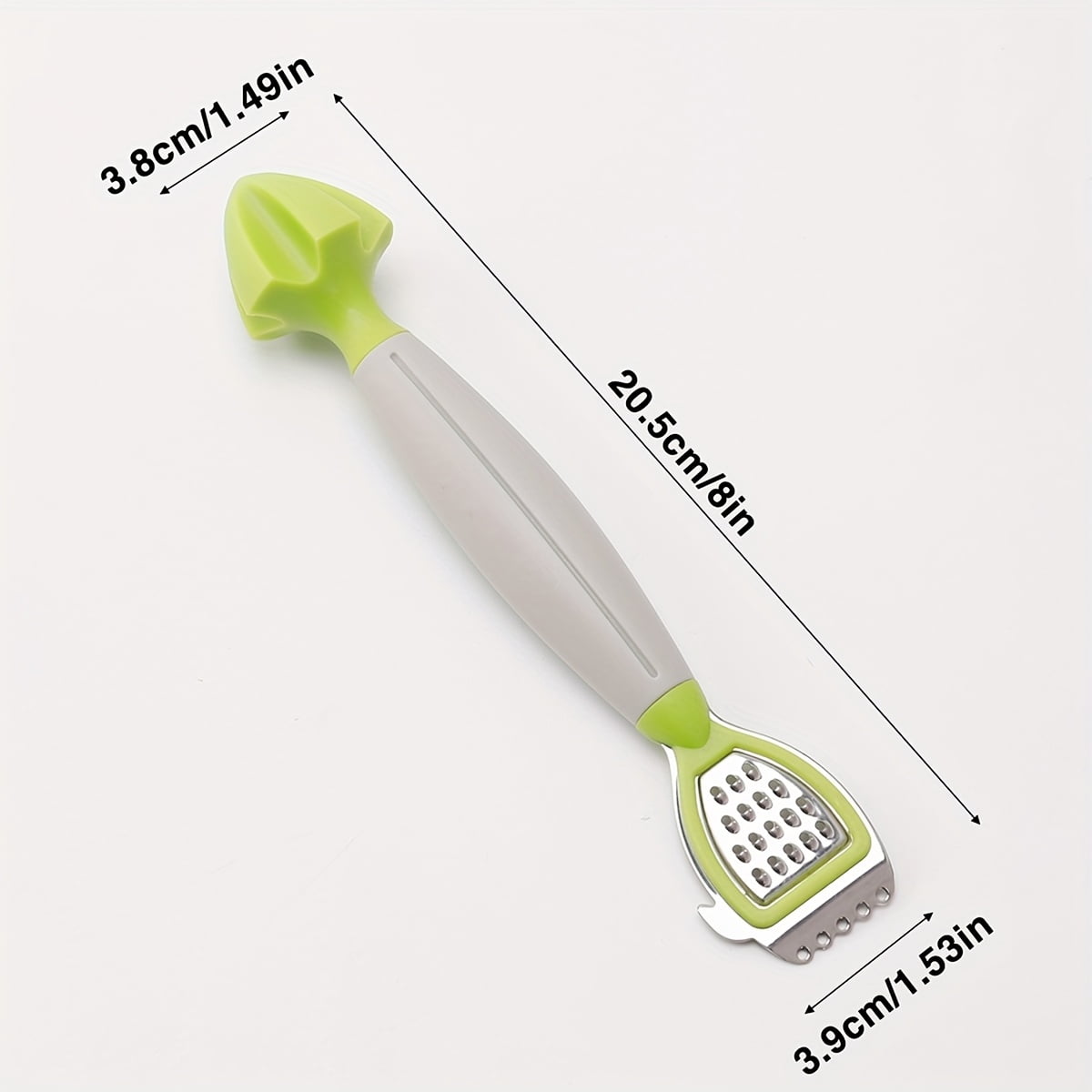 Green Stainless Steel 3-in-1 Citrus Zester & Juicer – Multi-Functional Lemon Grater, Peeler & Juicing Tool with Soft Grip Handle for Oranges, Limes & — image 3