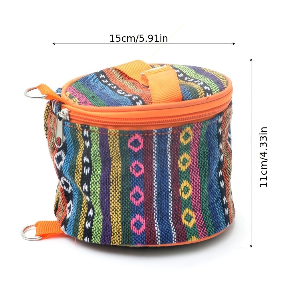 Bohemian Striped Portable Napkin & Tissue Holder, Foldable Roll Dispenser for Camping, Car, Picnic & Home Organization Type A — image 5