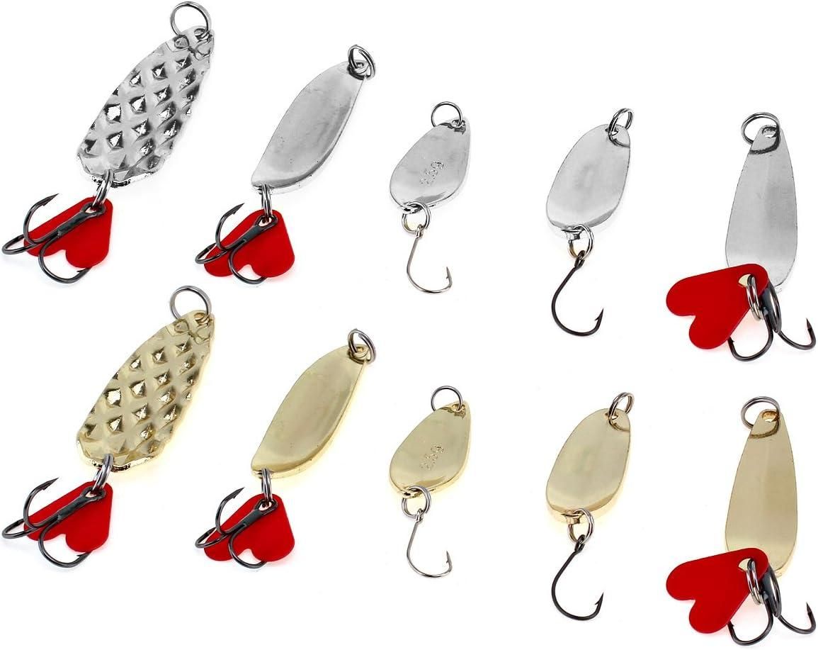 10 Pcs Metal Spoon Shaped Fishing Lure Set for Trout, Bass โ image 3