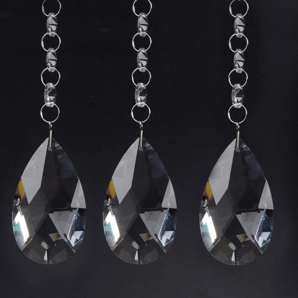 20 Pcs Clear Crystal Chandelier Prism Pendants, Hanging Ball Pendants Made of Glass, 38 mm — image 5