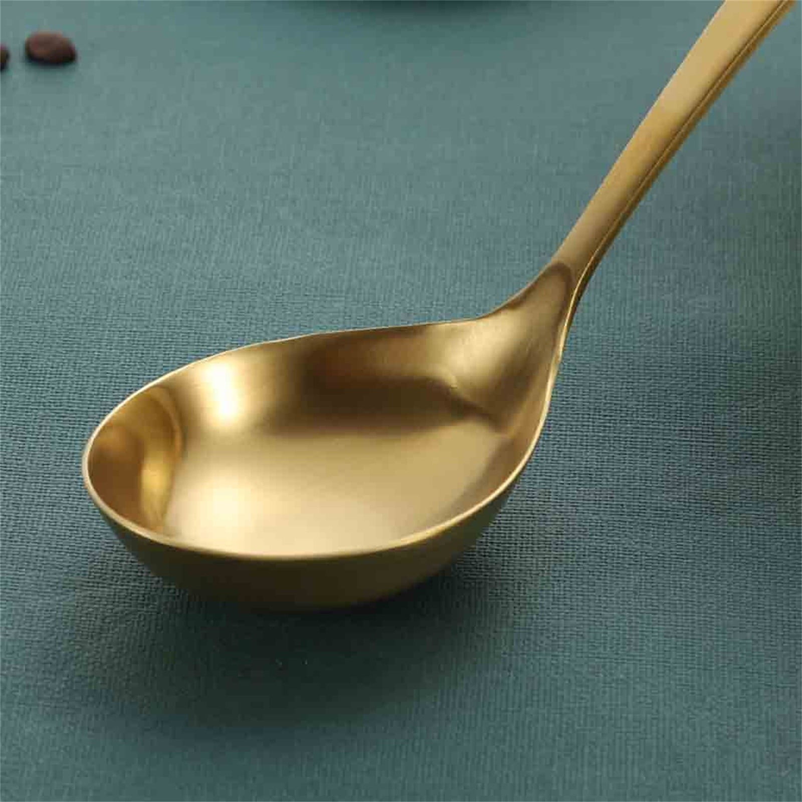 Gold Ladle, Stainless Steel Kitchen Ladle With Gold Plating, Soup Ladle, Cooking Ladle, Metal Soup Spoon For Cooking, Dishwasher Safe, Easy to Clean, 1 Pcs One β image 5