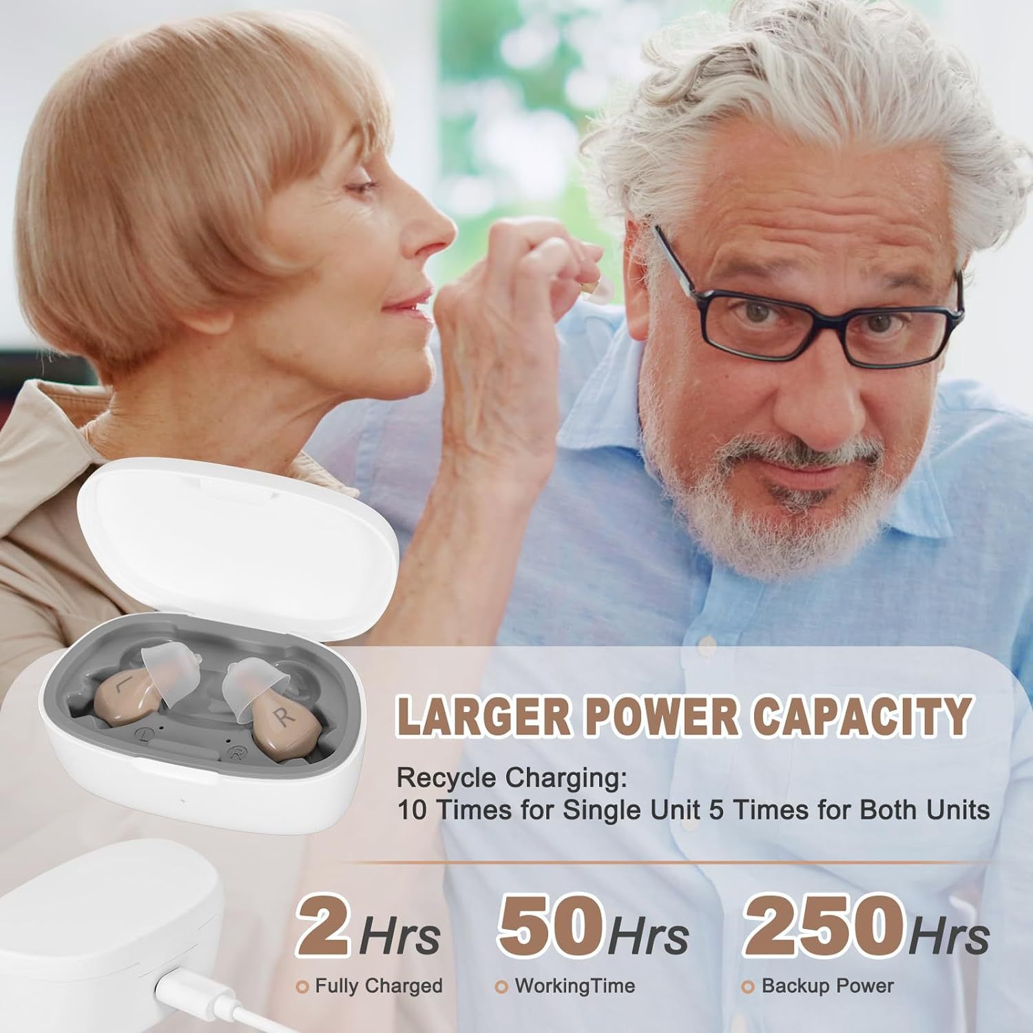 Rechargeable Hearing Aids for Seniors Adults, In Ear Hearing Aid Not Amplifier, Hearing Aides for Hard Severe Hearing Loss โ image 5