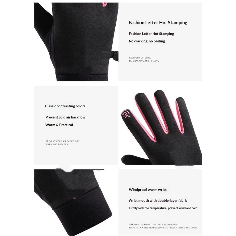 2 pairs Women's Sun Protection Touchscreen Driving Gloves,for Boys Girls Aged Cycling Running glove（gray pink） — image 4