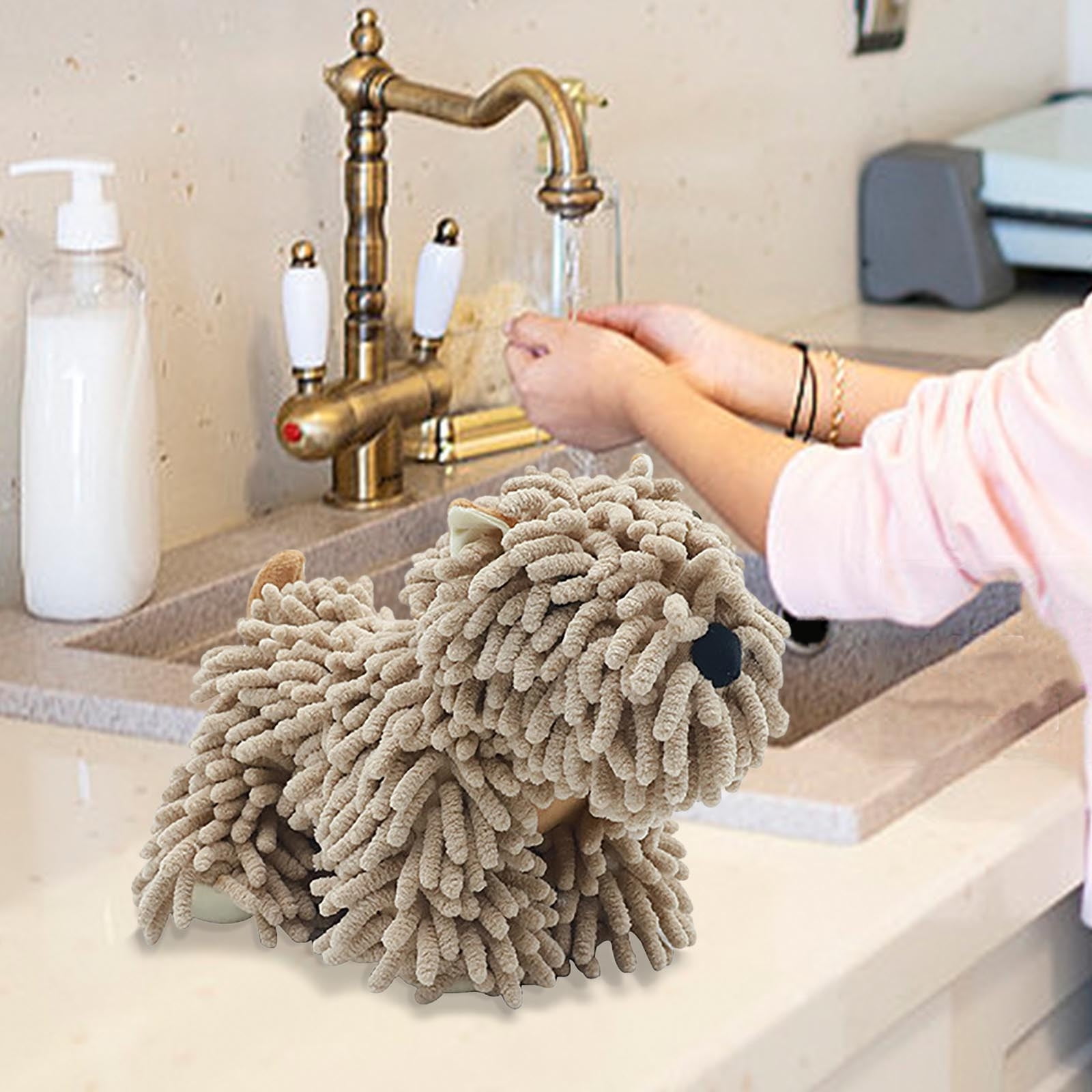 Hangable Towels Cute Dog Hand Towels, Highly Absorbent Kitchen Towels Soft Thicker Hand Towels for Bathroom Funny Cartoon Gifts for Women Kitchen Bathroom โ image 2