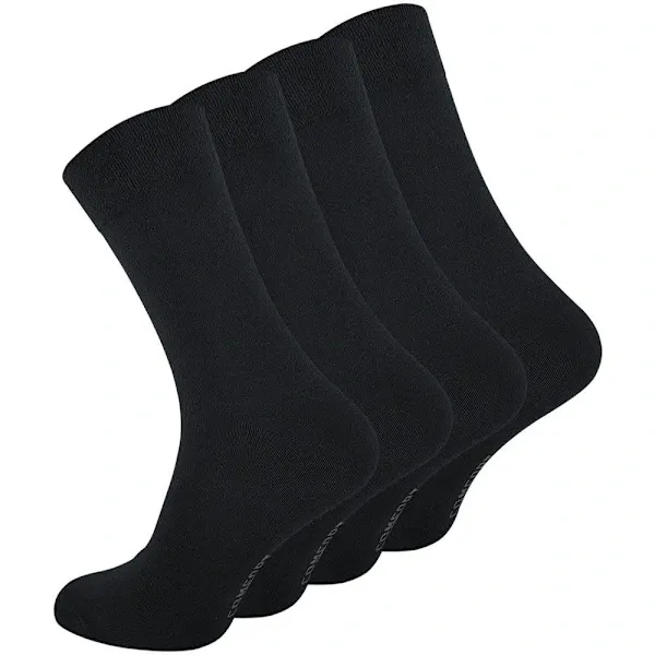 Dark Grey Loose Elastic Socks 8-Pack for Sensitive Legs, Piqué Woven Comfort Band for Even Pressure, Size 39-42 for Men and Women — image 2