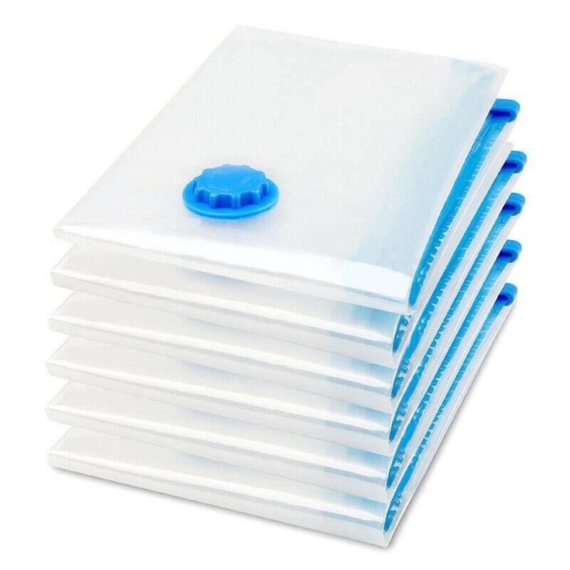 6PCS Vacuum Storage Bags Clothes Space Saver Organiser Seal Bags 4 Sizes - 50 × 70CM-6PCS