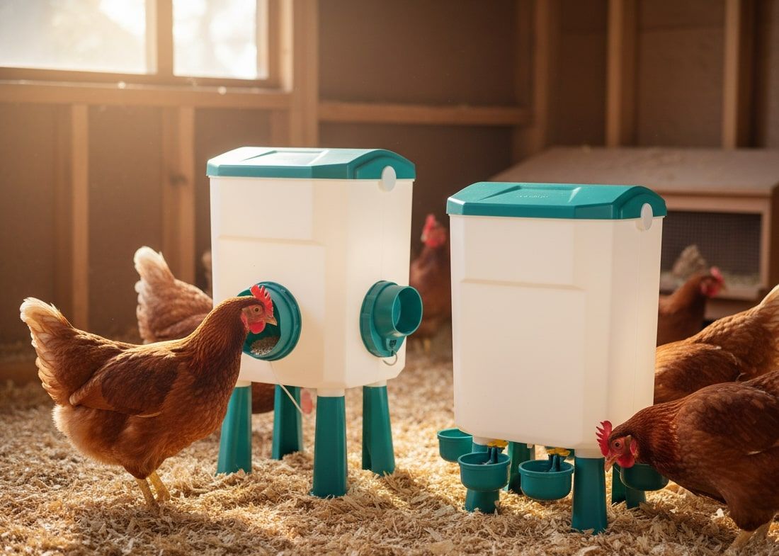 CARLA HOME Automatic Chicken Feeder Waterer Set with 8KG Food 7L Water Capacity for Coop, Chickens, Ducks, Quails (Blue) — image 2