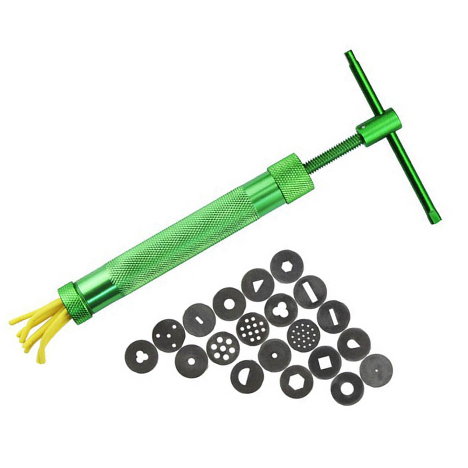 Green Clay Extruder Stainless Steel Clay Extruder Fondant Cake Sculpture Polymer Clay Tools Cake Decorating Tools โ image 2