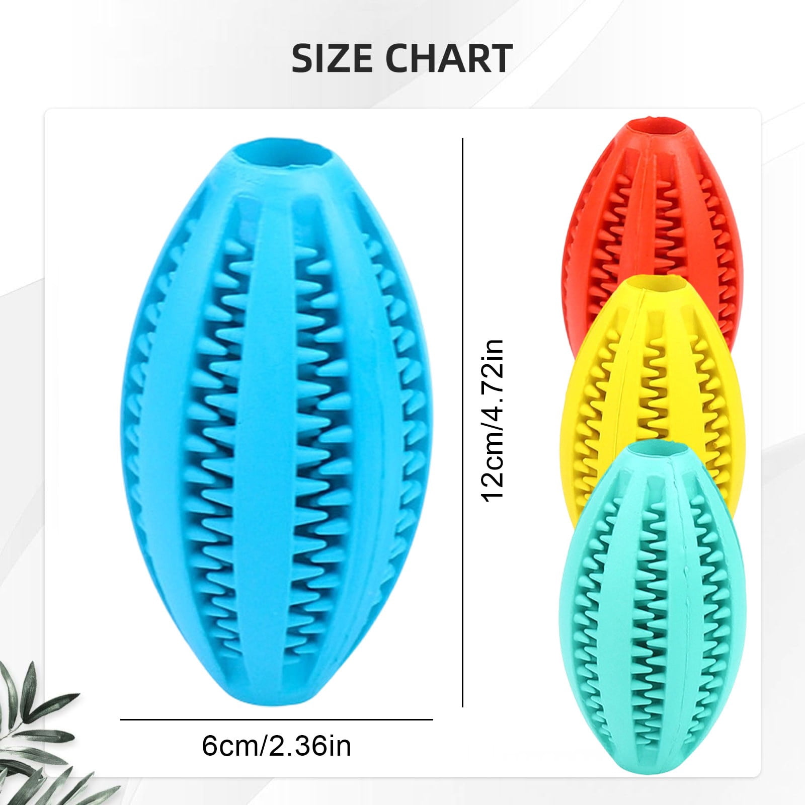 Pet Toy Ball Dog Puzzle Toy 1 Pack Interactive Dog Toys for Dispensing Puppy Toys for Teething Puppy for Teeth/Slow Feeder/Iq Training/Playing, Yellow Red — image 3