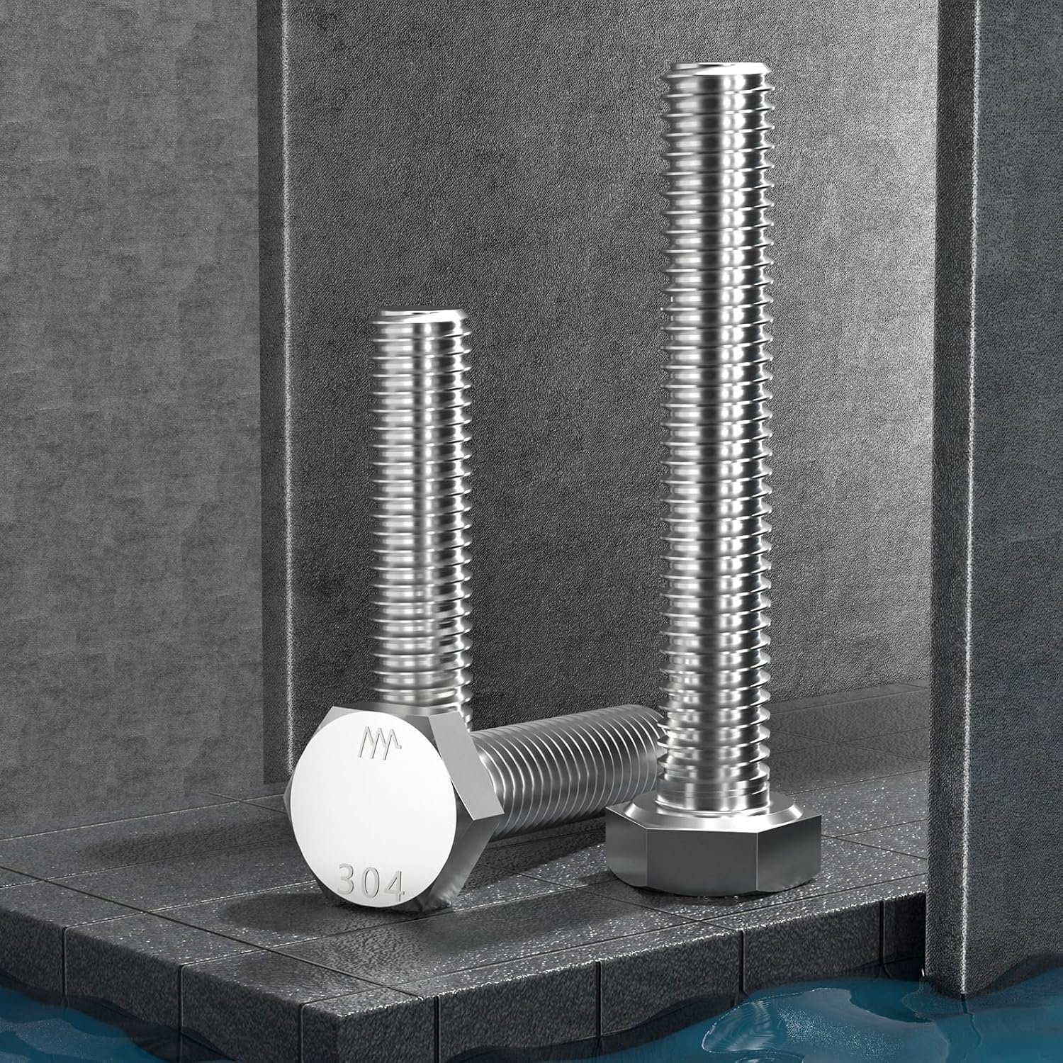 15Pcs 1/4-20 x 3-1/2" Hex Head Screws Bolts,304 Stainless Steel 18-8,Fully Threaded,External Hex Drive,Mounting Chair,Rail,Pump,Wheels,Handles,Antenna โ image 3