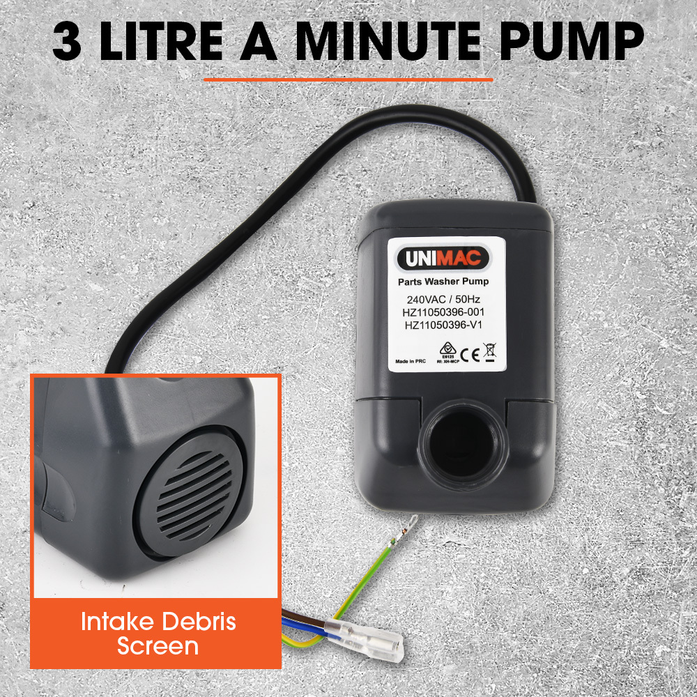 UNIMAC Parts Washer Replacement Pump, with 3.15 L/min Flow Rate — image 3