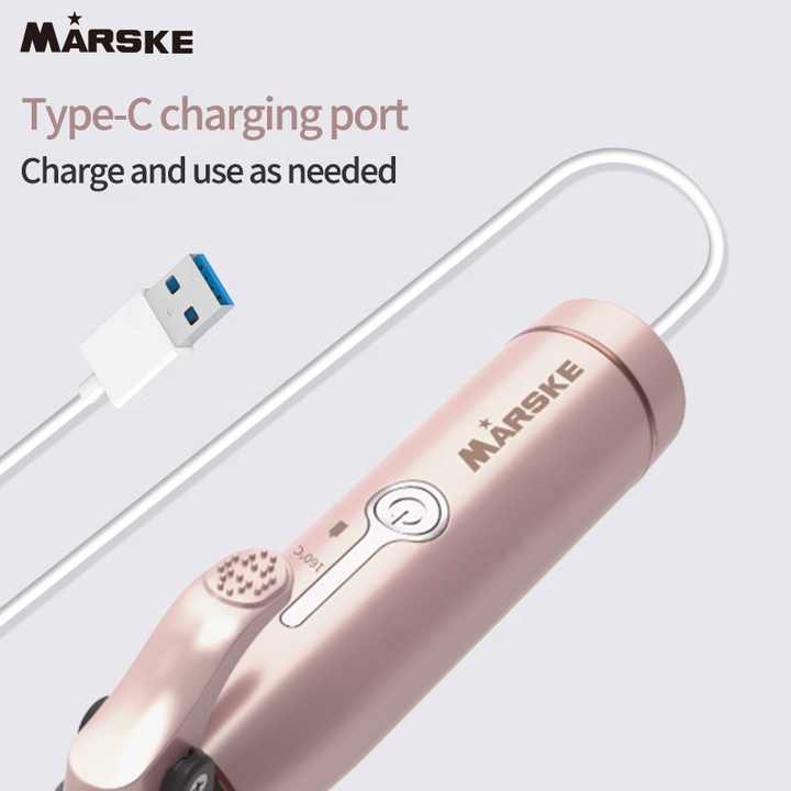 Portable Cordless Hair Curler and Straightener | Wireless Rechargeable Curling Iron | 2 Adjustable Temperature Settings | Compact & Travel-Friendly โ image 5