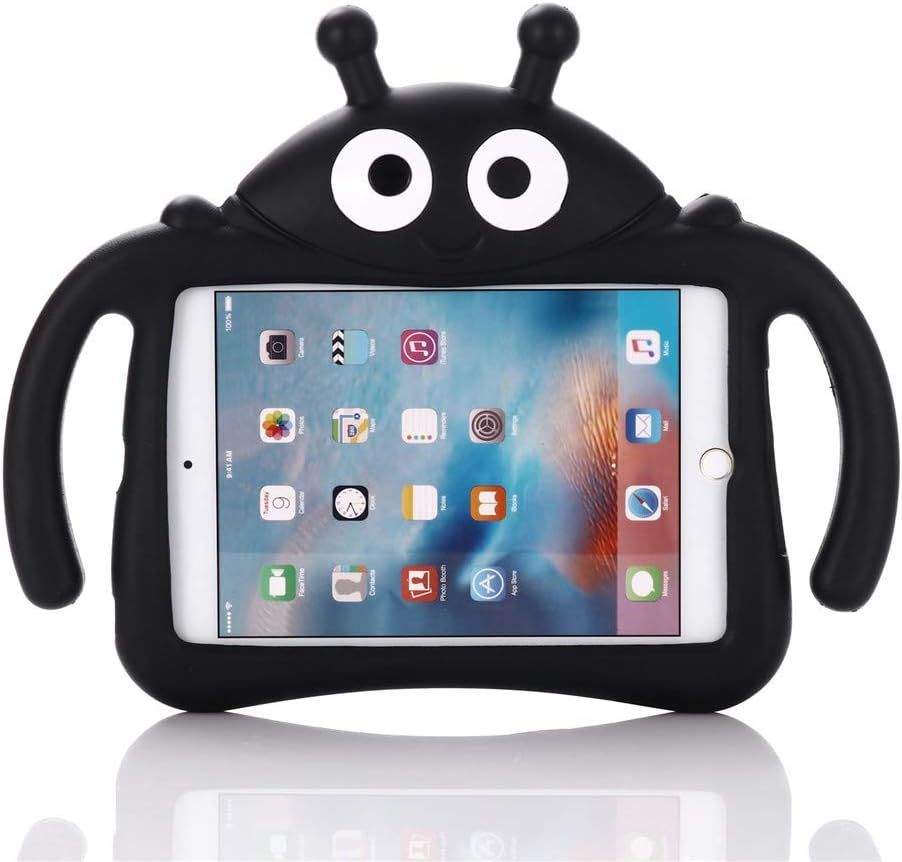 Kids Case for Mini 5/4/3/2/1 7.9 inch Only, Kids Proof Lightweight EVA Foam Stand Cover for Mini 5 (2019), Mini 4 - Ladybug, Black — image 4