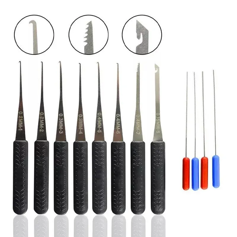 12PCS Kit Hand Lock Broken Key Extractor Removal Remover Hooks Needles Tool โ image 3