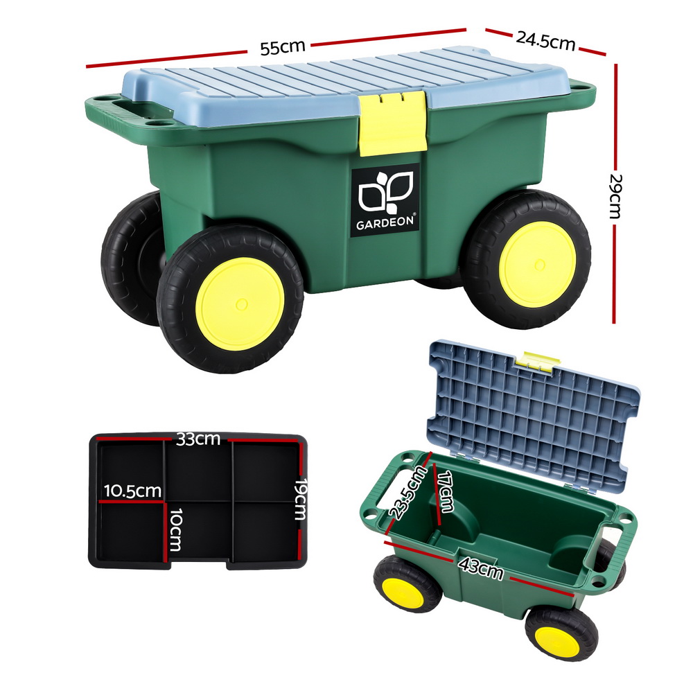 Gardeon Garen Tool Storage Cart 3-In-1 Green — image 2