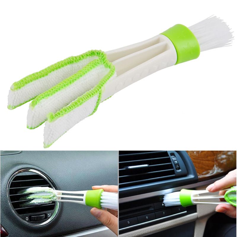 Window Blinds Brush Groove Cleaning Pocket Brush Dual for Car Vent Air Conditioner Cleaner Window Keyboard Cleaner Tool — image 2