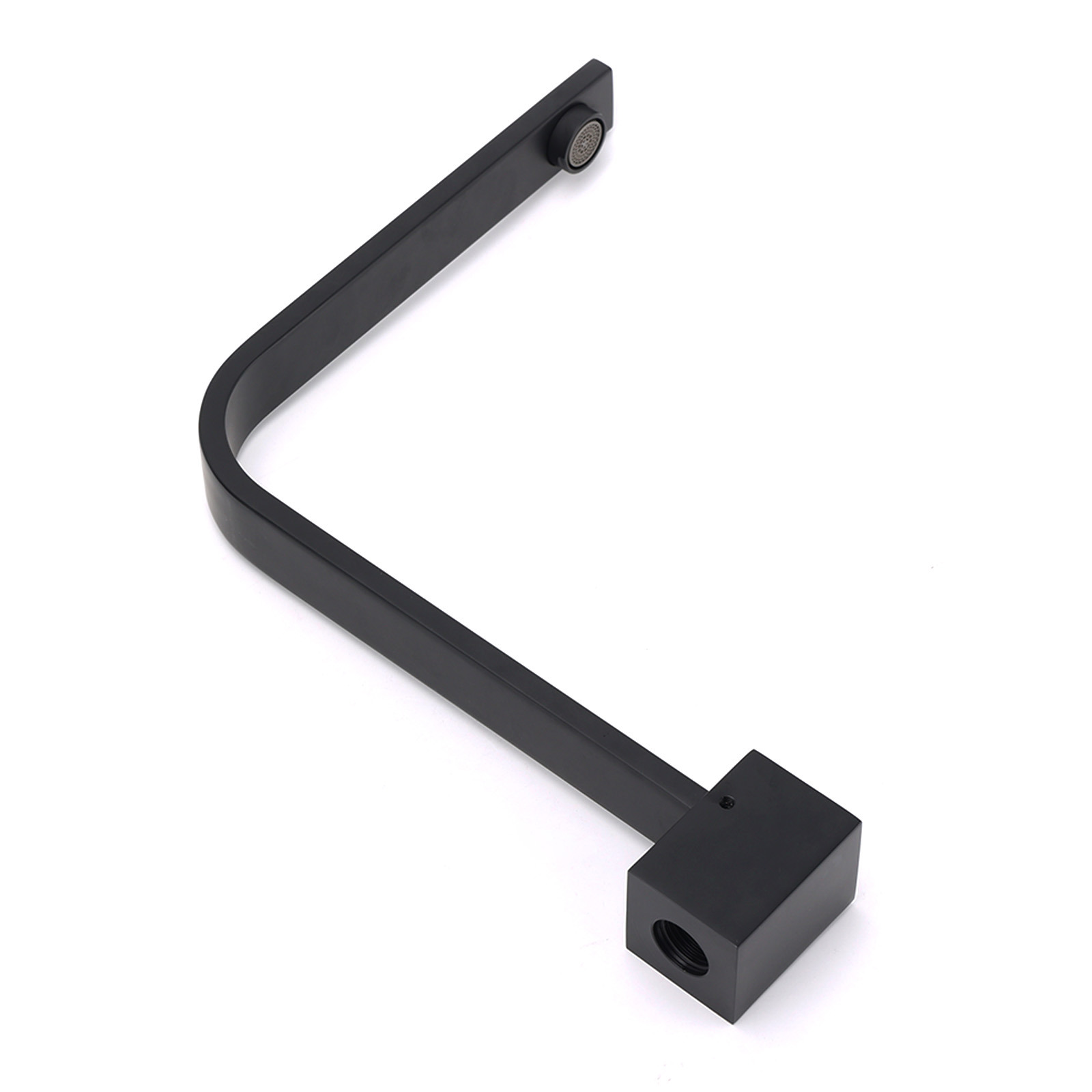 Black Gooseneck Arm High Rise Wall Mounted Bathtub Square Spout Water Outlet โ image 5