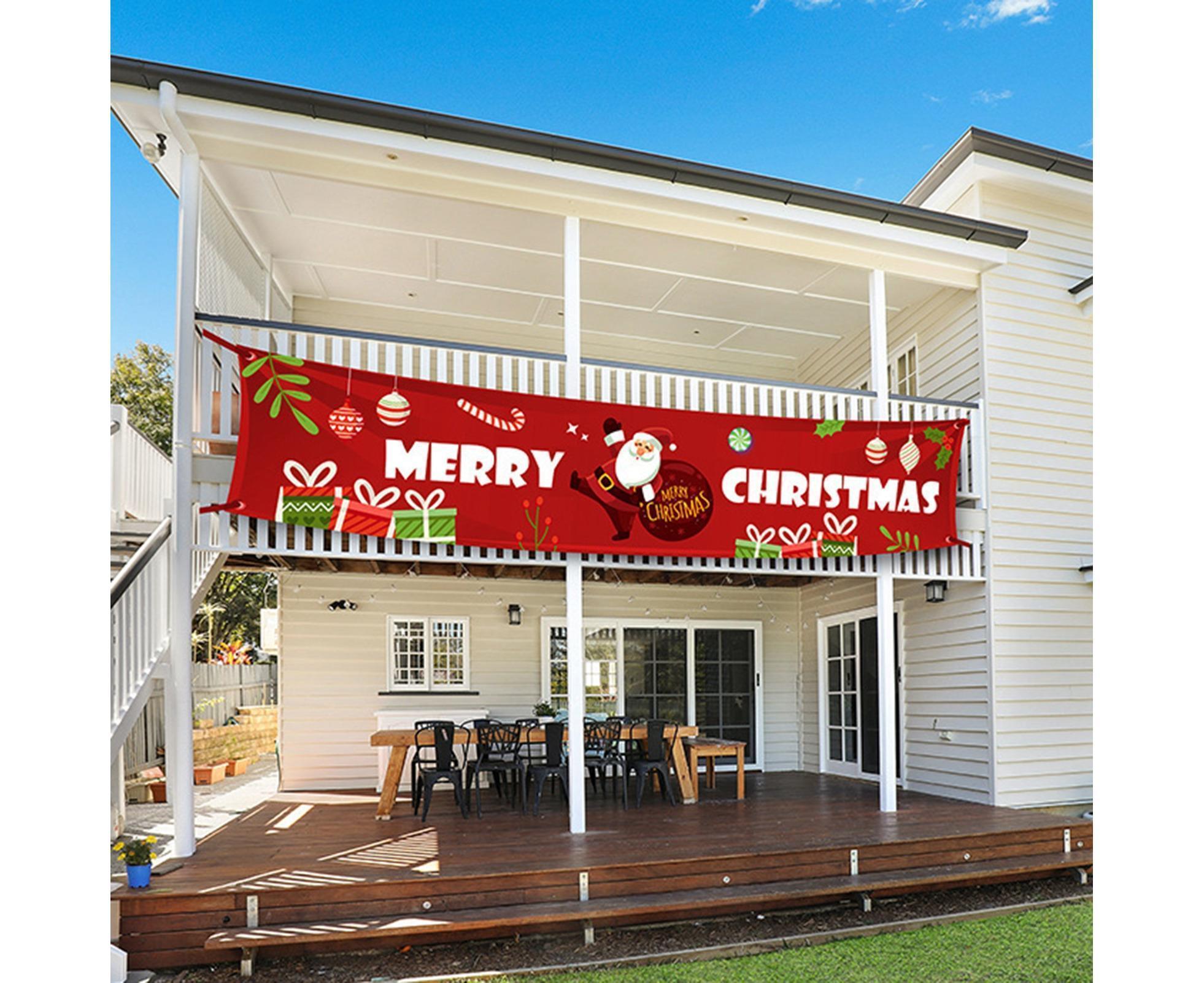 Christmas Santa Claus Letter Porch Door Background Hanging Banner Party Decor-B โ image 2
