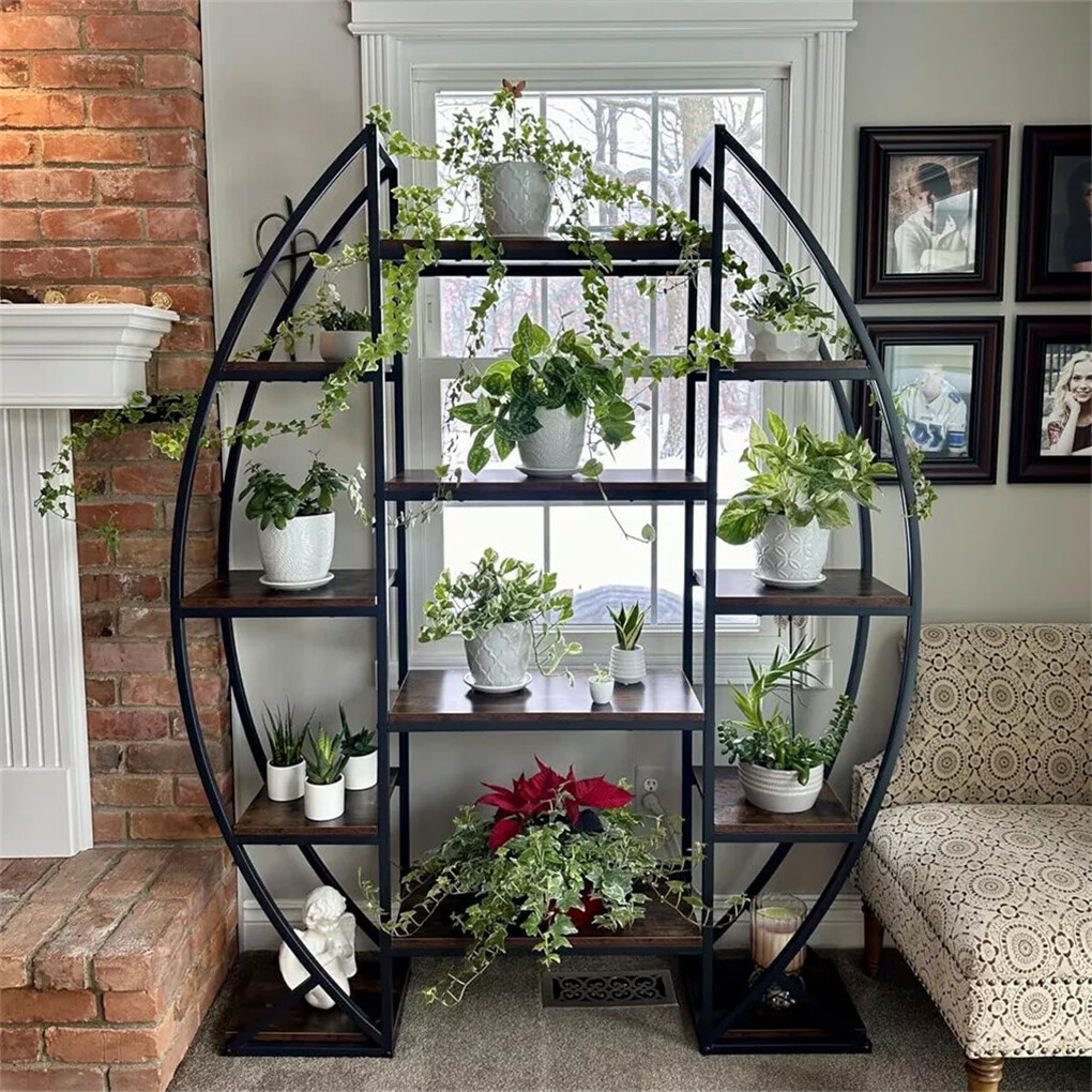 8 Tier Jumbo Plant Stand Vase Shape Flower Bonsai Pot Display Rack Indoor Outdoor — image 2
