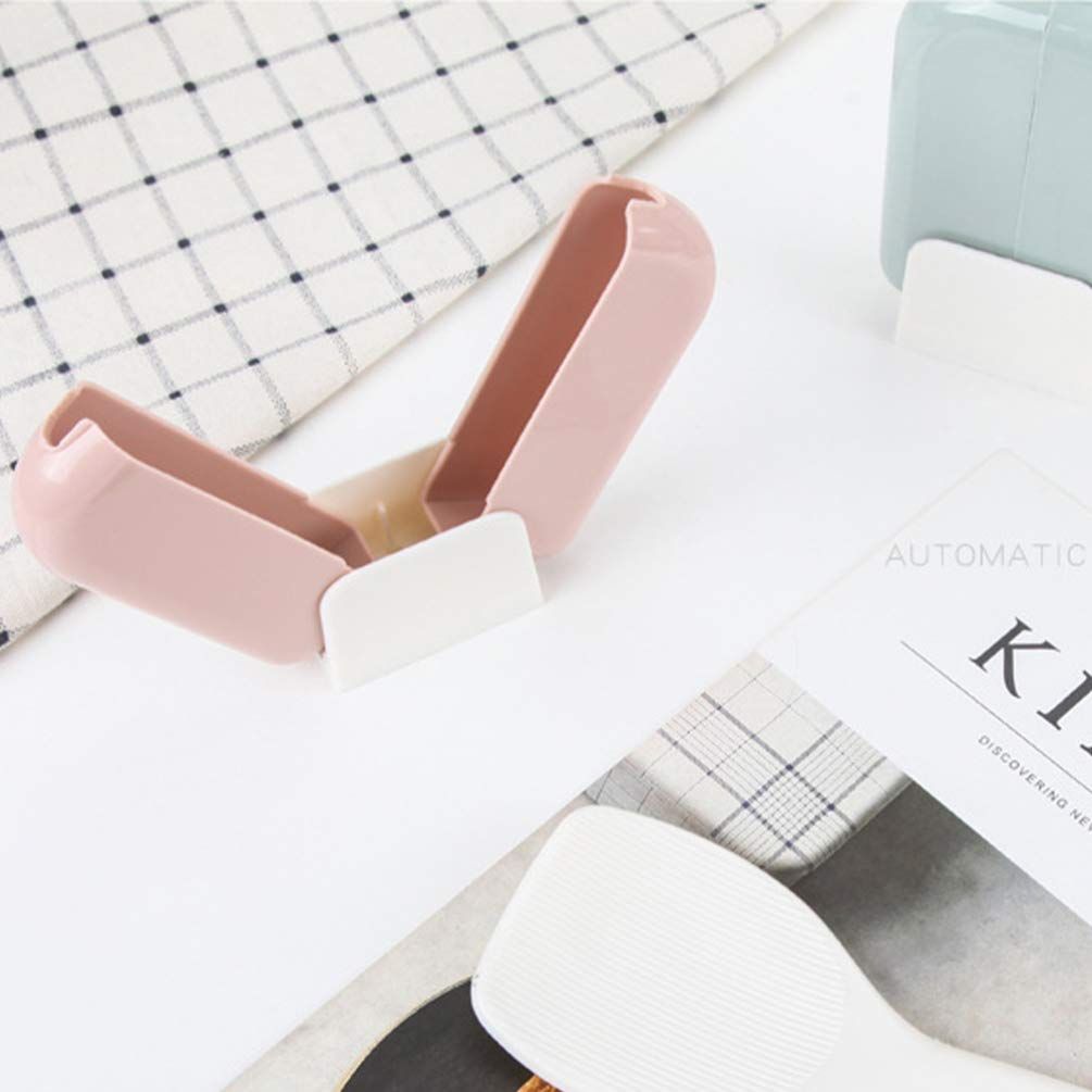 Rice Paddle Stand 2 Sets Rice Spoon Holder Stand Stand-up Cover Rice Scoop Automatic Opening Closing Kitchen Utensils Rice Spatula โ image 2
