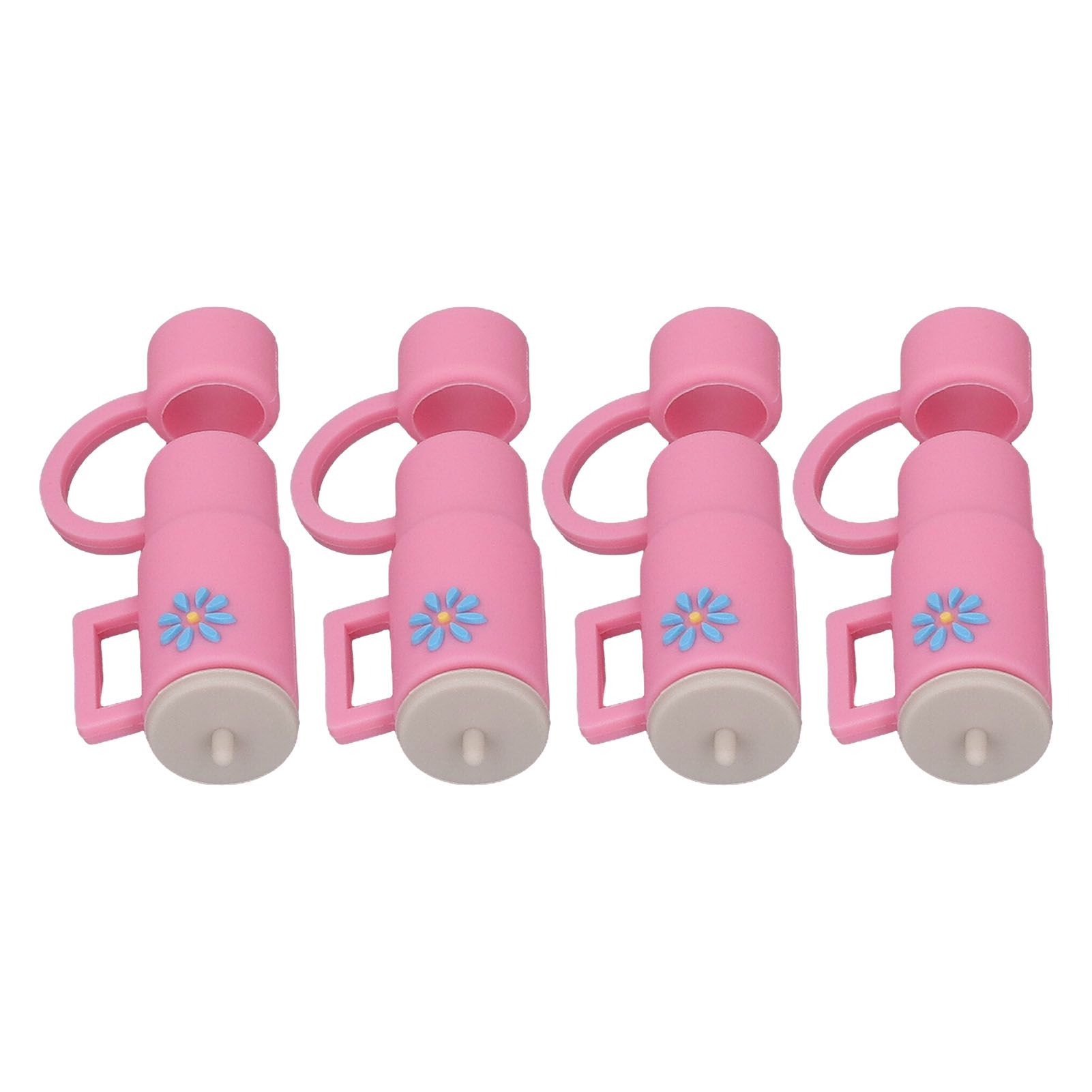 Straw Covers Dustproof Decorative Splash Proof Odorless Reusable Straw Toppers for Party ShoppingTravelling Camping 4 Cup Straw Caps โ image 6