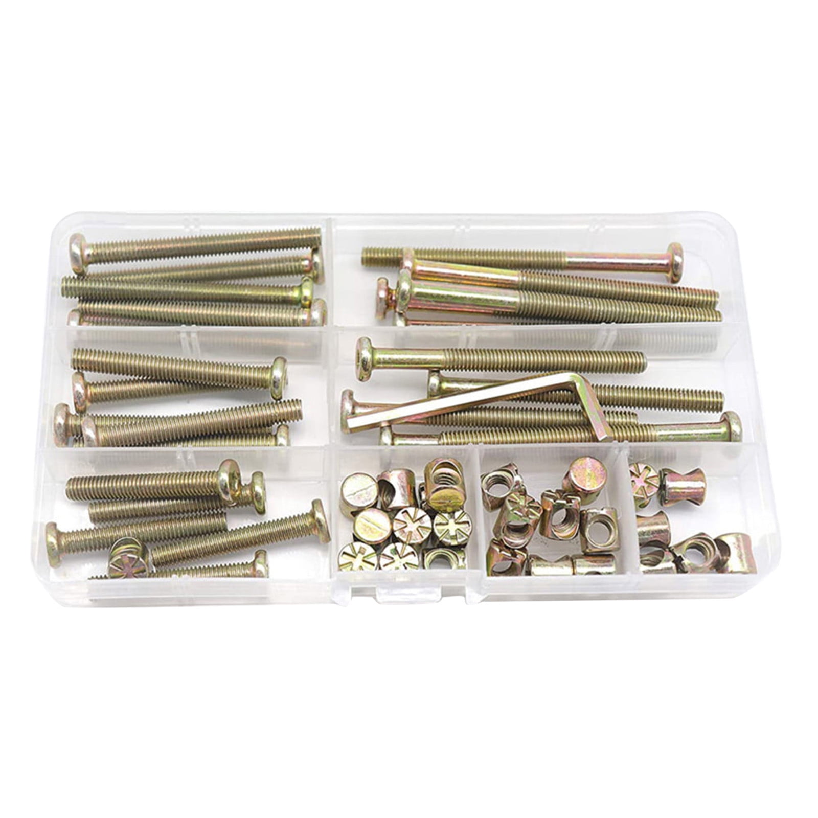 M6x40/50/60/70/80mm Screws Assortment,Plated Screws And Screws Replacement Parts,Bed Frame Bolts and Nuts Kit,Furniture Socket Head Screws For Furniture Beds
