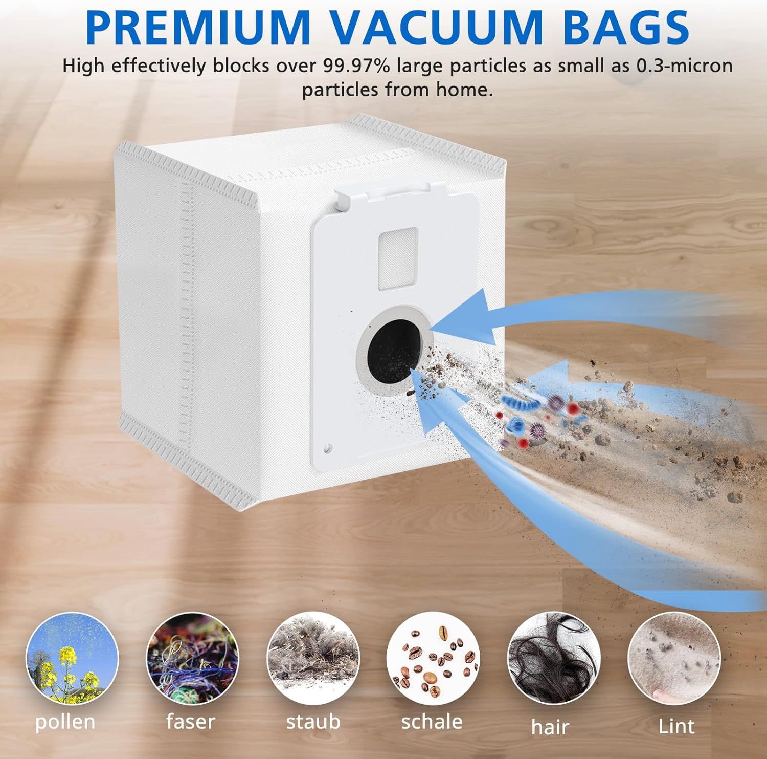 6 Pack Vacuum Dust Bag or LG CordZero All-in-One Cordless Cleaner A939KBGS, A938KBGS and A937KGMS, Dirt Disposal Cordzero Cordless Vacuum Bags Replacement โ image 5