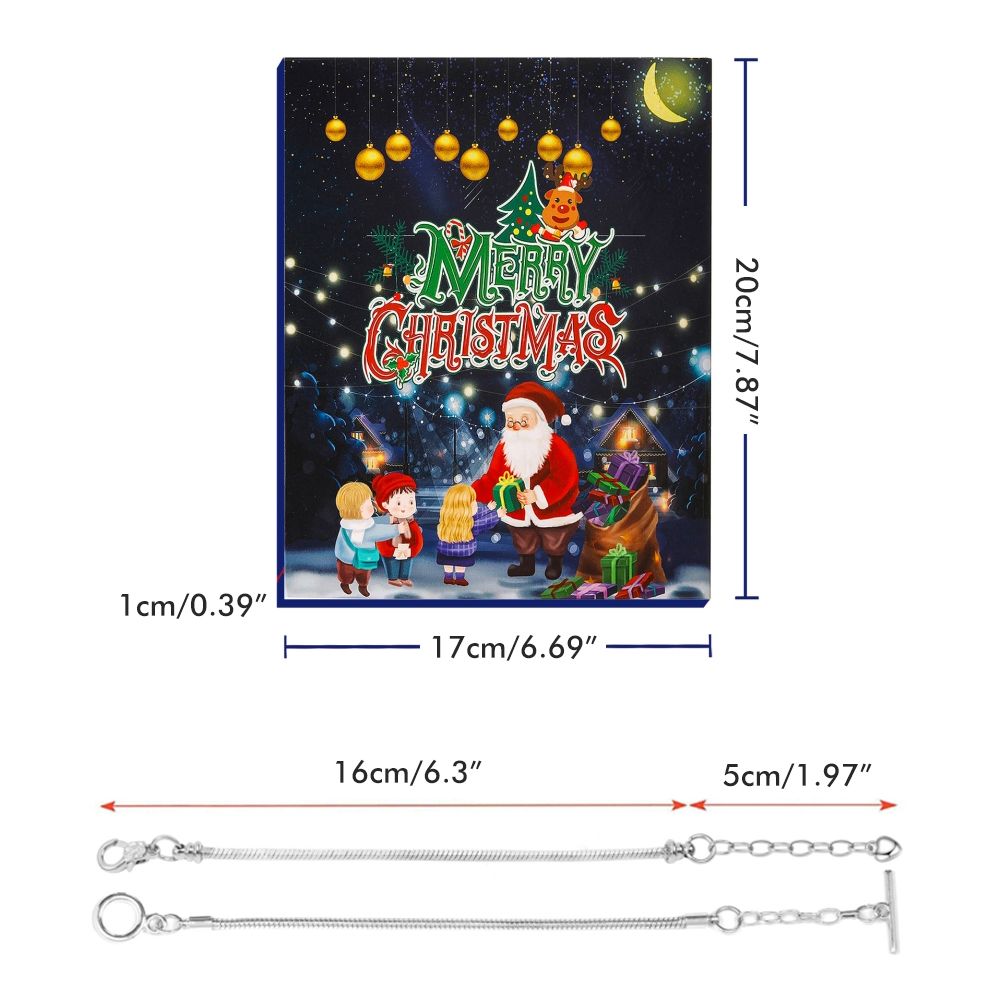 Christmas Advent Calendar DIY Charm Bracelet Making Kit for Kids 24 Days Christmas Countdown Calendar Jewelry Gifts for Girls — image 2