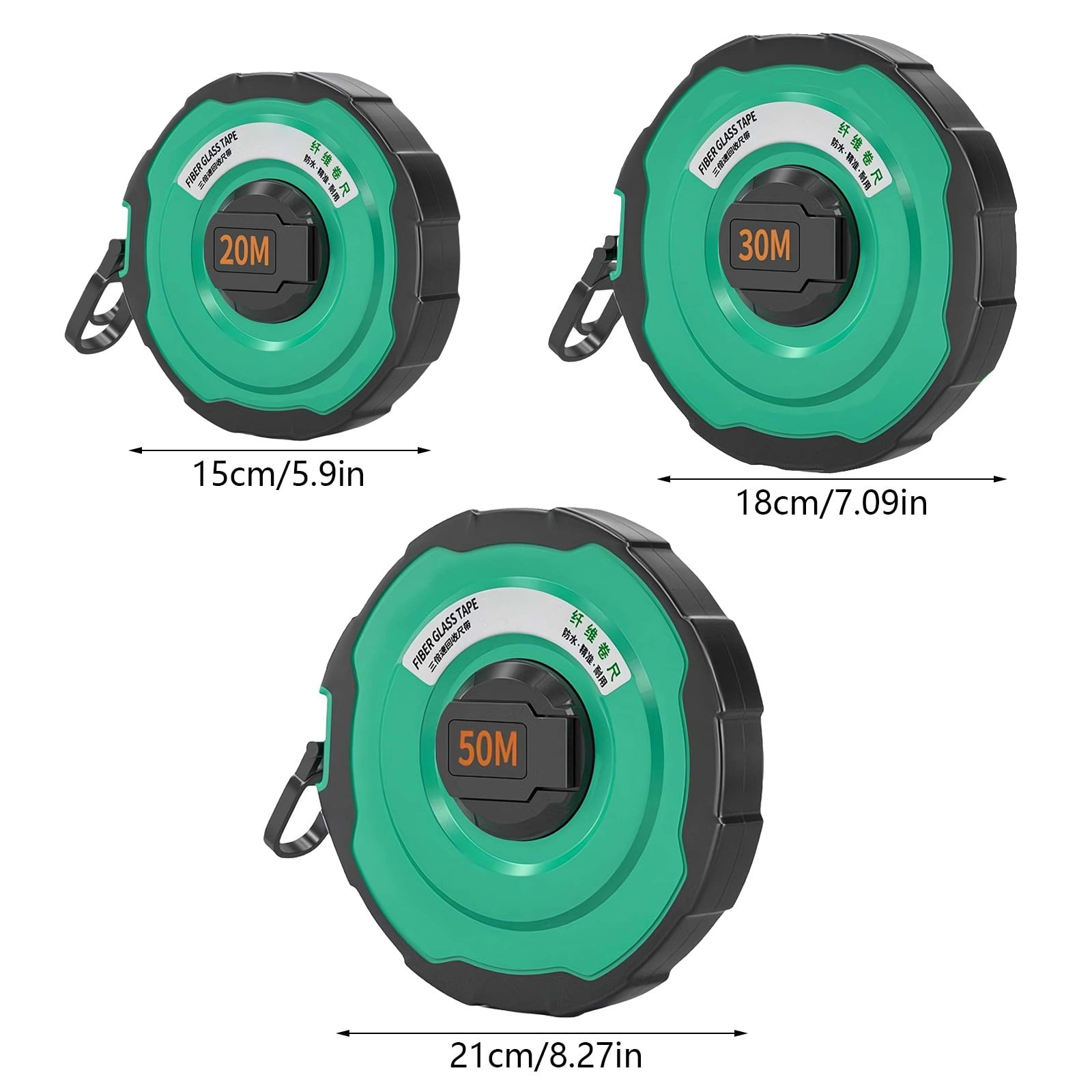 Disc Tape Measure a, 1 20M Measuring Tape Metric Tape Measure Double Scale Soft Leather Ruler Measurement Tape with for Surveying Engineering One Size B — image 3