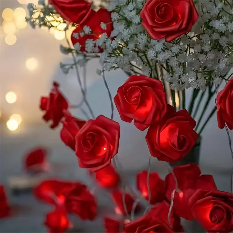 Red Rose battery string fairy light - party night light wedding decoration โ image 6