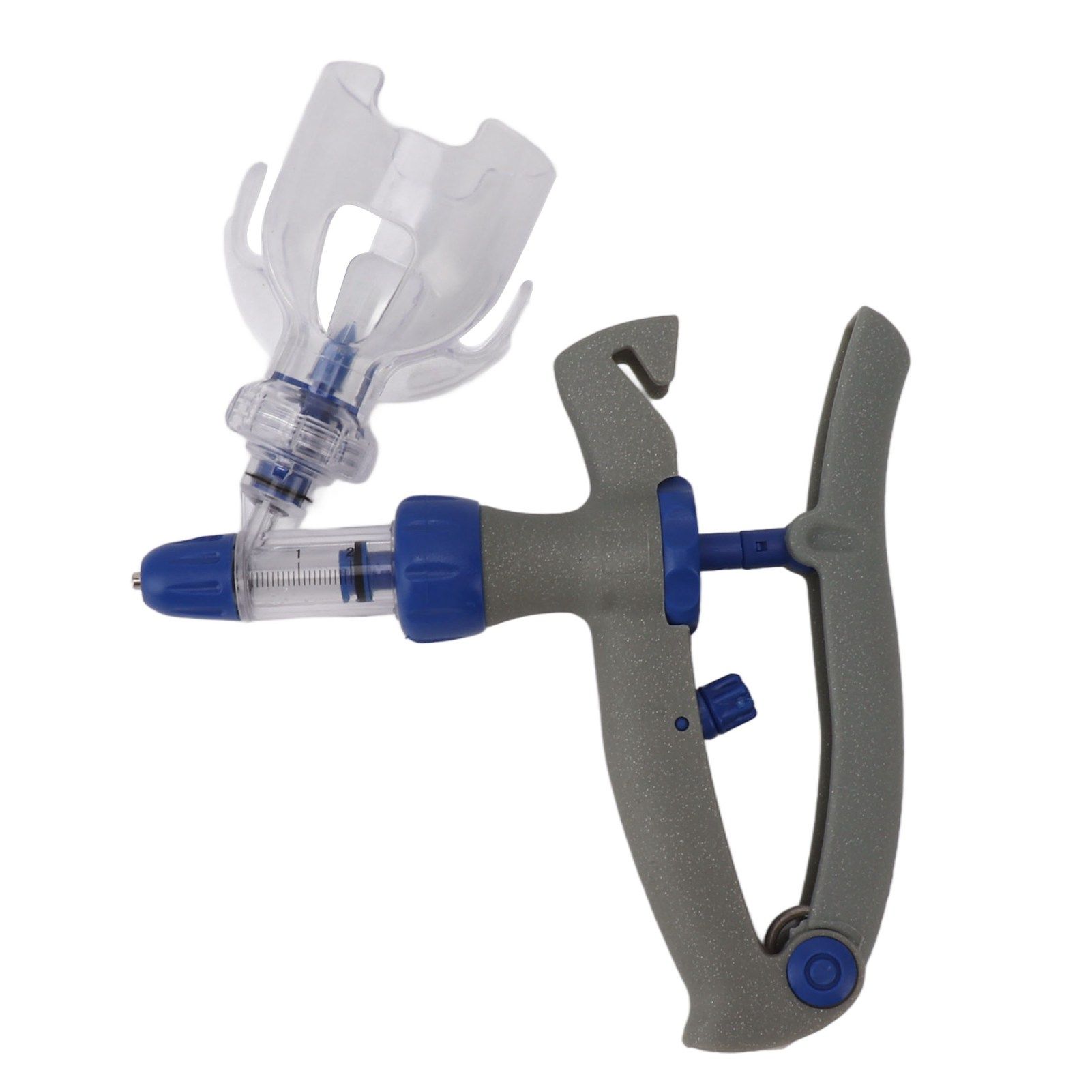 Livestock Syringe 0.1 to 2ml Continuous Syringe Adjustable Stainless Steel ABS Animal Injector for Cattle Goat Sheep Pig