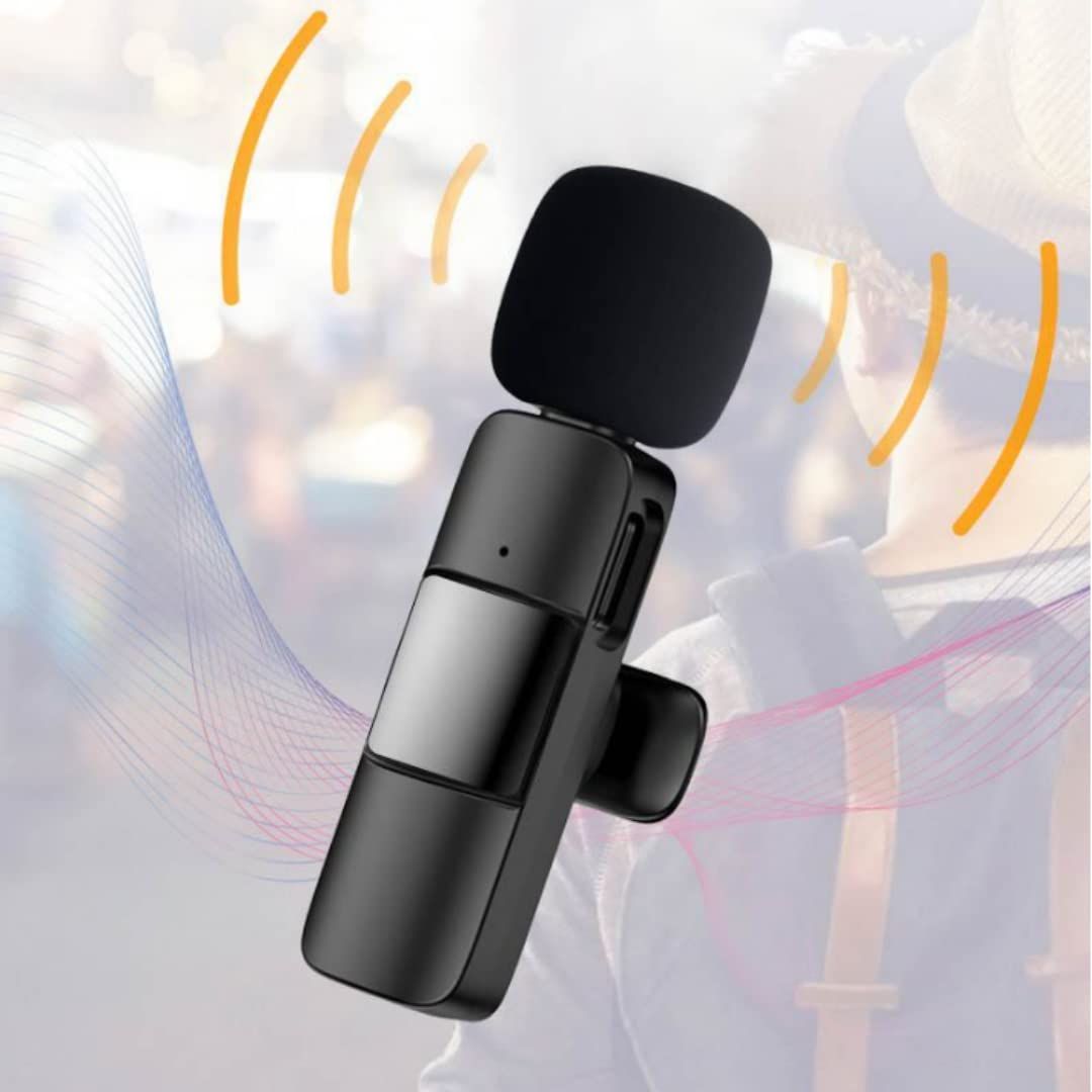 Professional wireless lavalier microphone, cordless omnidirectional lavalier microphone, and used for interview video podcasts — image 2