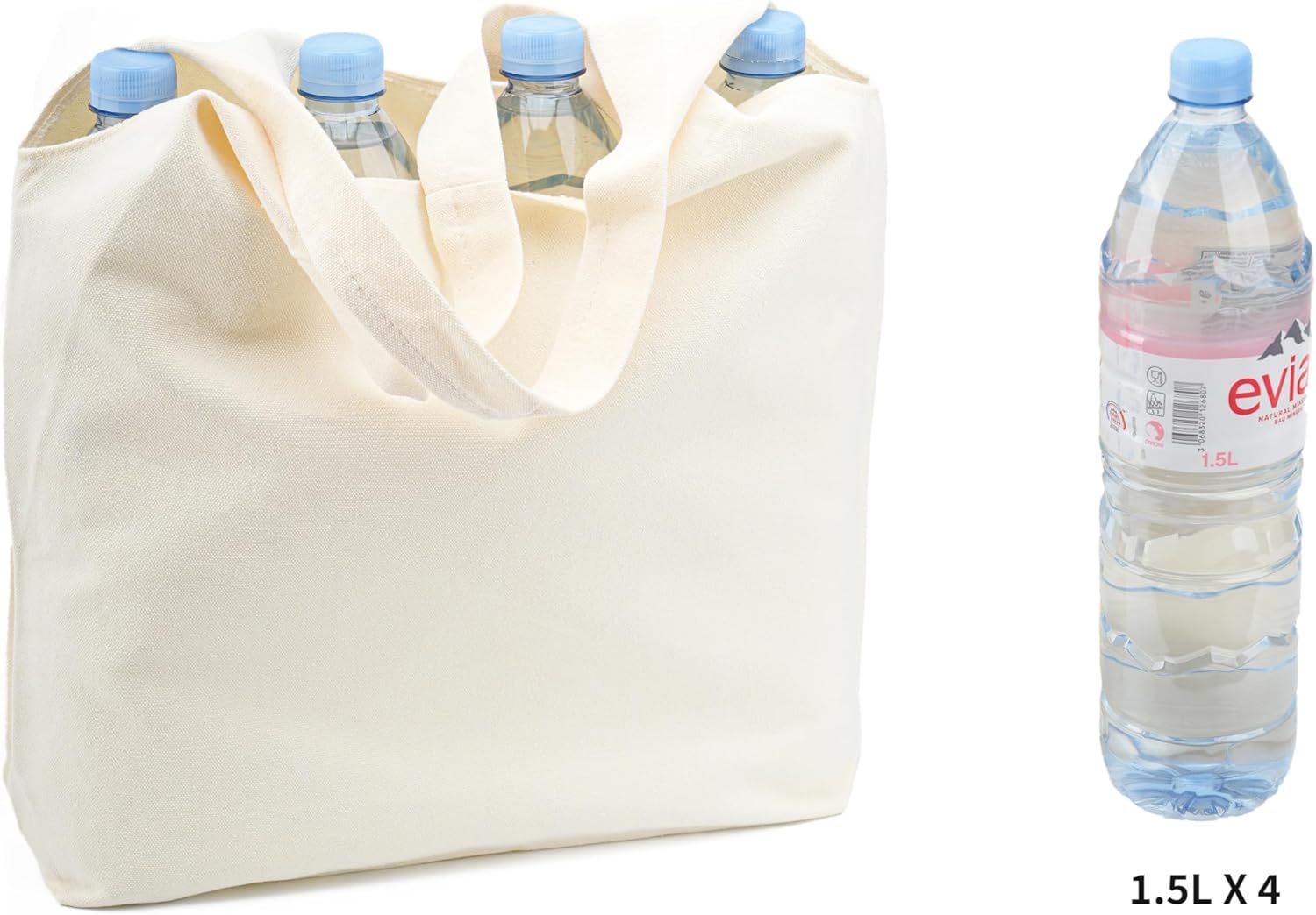 Cotton Canvas Tote Bag,Shopping Bags,DIY Gift Bags,Cloth Bag,Solid Color Bag โ image 2