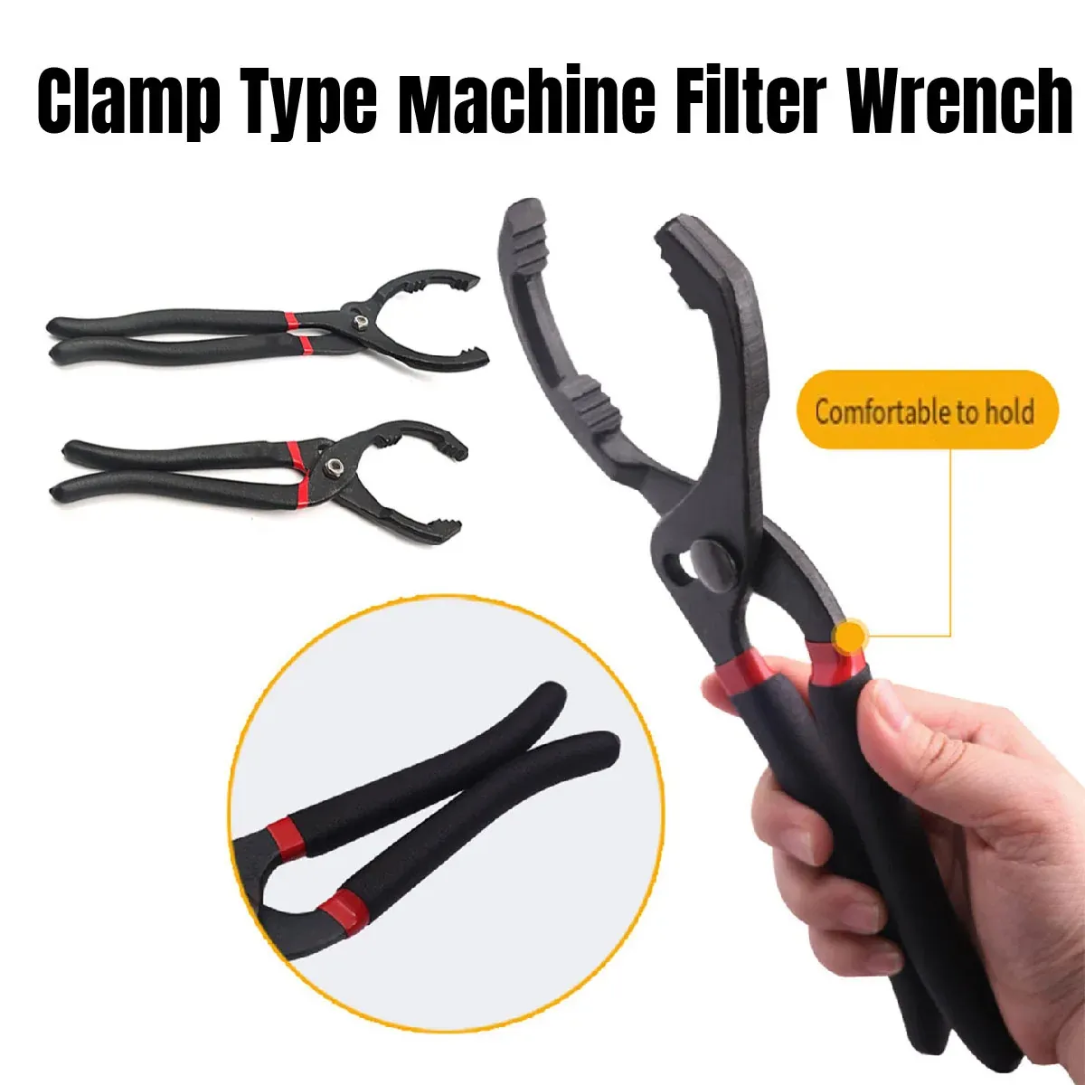 Oil Filter Pliers Wrench 10/12 Inch Heavy Duty Spanner Tool for Car Repair - 12inches — image 2