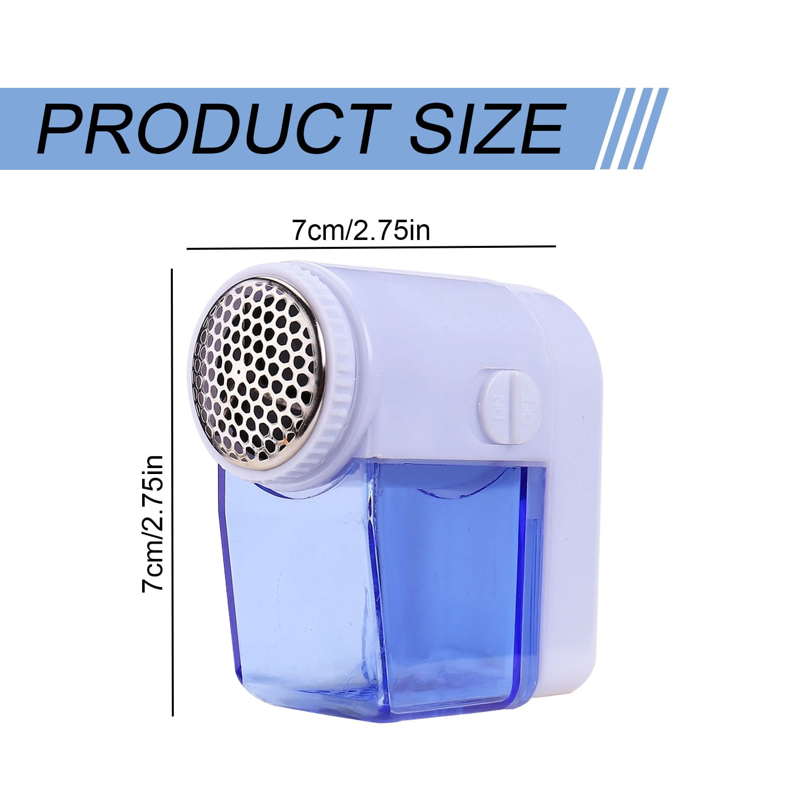 Fabric Shaver And Lint Remover, Fabric Shaver, Sweater Defuzzer With Stainless Steel Blades, Portable Fabric Fuzz Remover, Blue, 7 x 7 cm โ image 3
