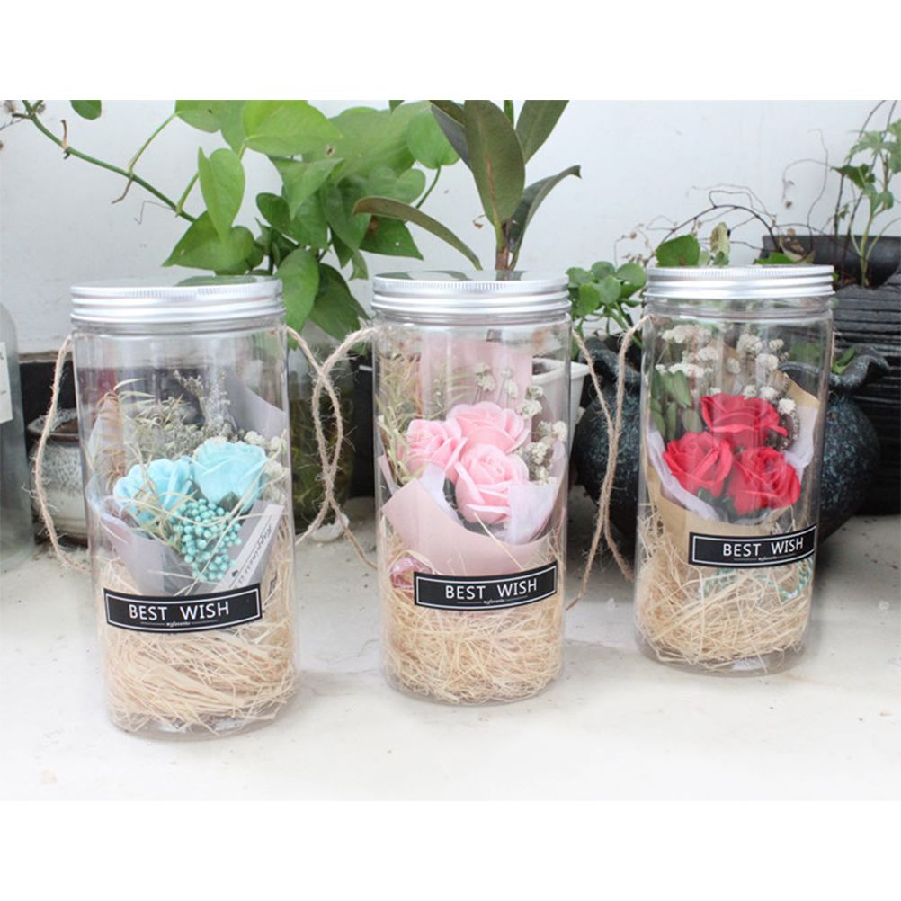 Romantic Eternal Rose Never Withered Rose Night Light Wishing Bottle Preserved Flowers Soap Rose Flower Glass Wishing Bottle โ image 6