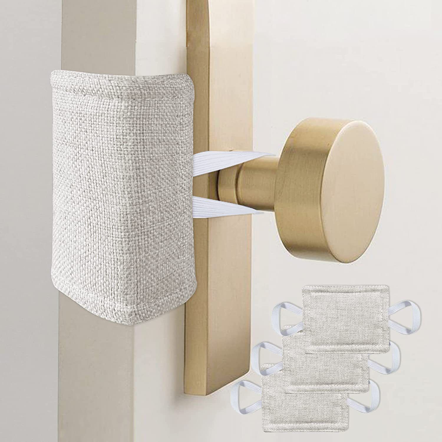 Door Silencer Quiet Door Closer Cushion,Light Sleepers Noise Reduced Prevent from Locking for Toddler Safety - 4 x 3 inch, Pack-3