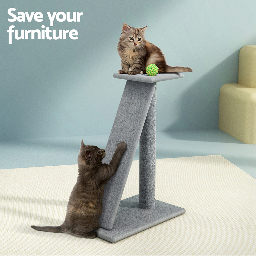 i. Pet Cat Tree 82cm Scratching Post Tower Scratcher Condo Trees Climb House — image 4