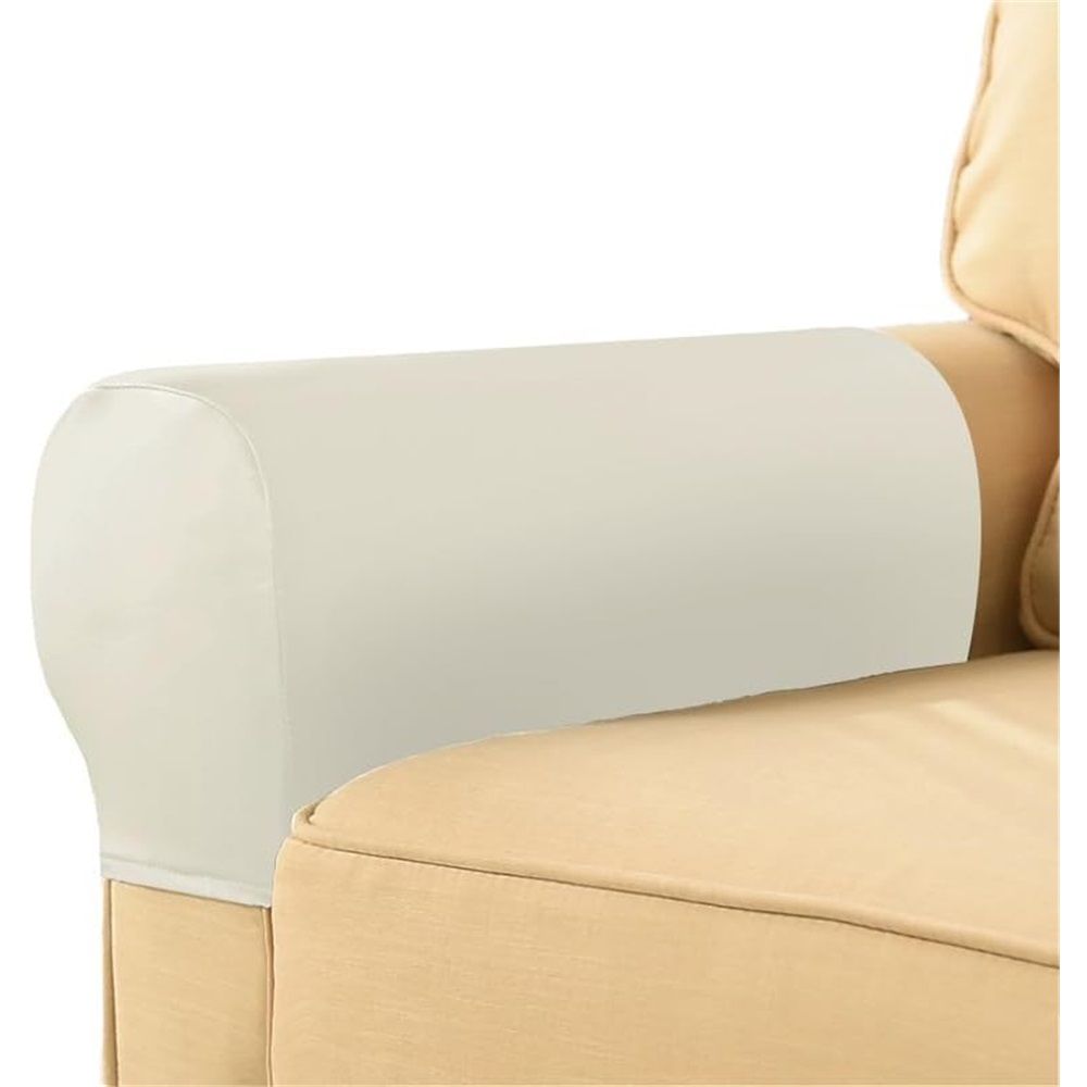 Stretch Armrest Covers for Chairs and Sofas Couch Arm Covers for Sofa, PU Armrest Covers Anti-Slip Furniture Protector Washable Armchair Slipcovers for