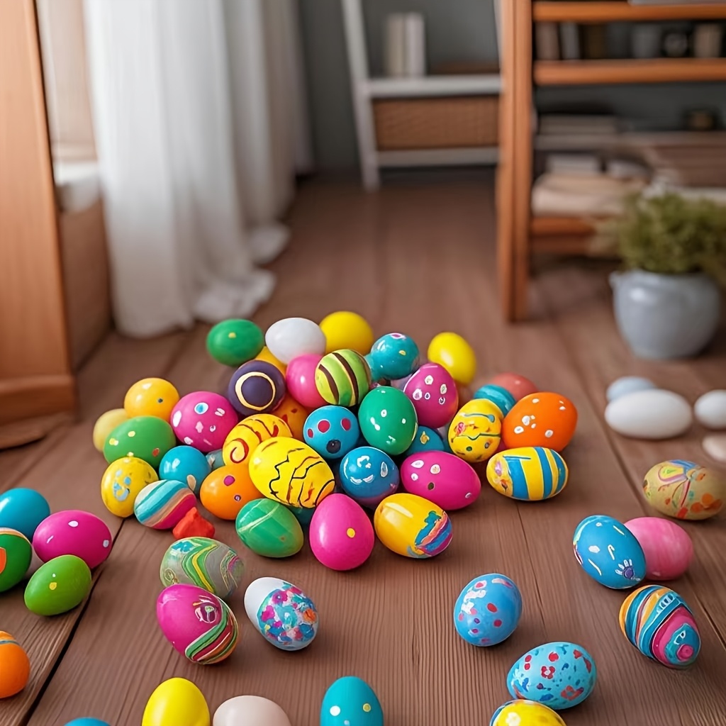 36PCS colorful plastic Easter eggs can be filled with Easter eggs, lucky surprise eggs, Easter decorations, Easter basket fillers, suitable for all kinds of — image 3