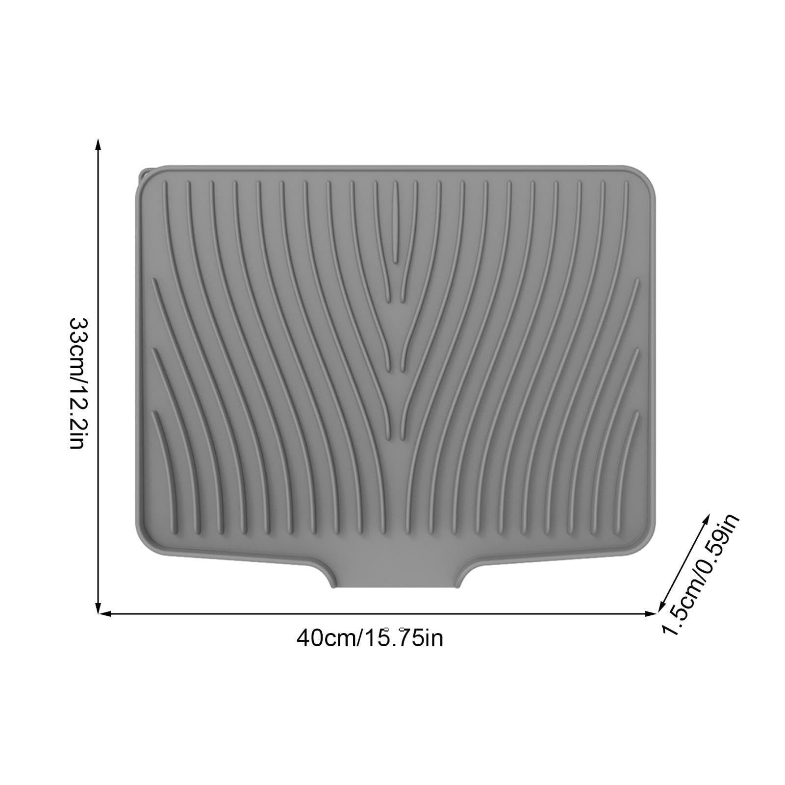 Dish Drying Mats for Kitchen Counter, Non-Slip Silicone Dish Drying Mat, Heat-Resistant Drain Pad for Kitchen — image 2