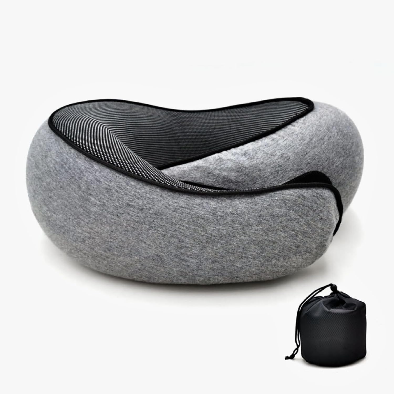 Travel Memory U-Shaped Pillow, Soft Skin-Friendly Cotton Fabric, All-Round, Portable Easy Storage, Ideal for Air Travel Business Trips Naps, Cervical Care β image 4