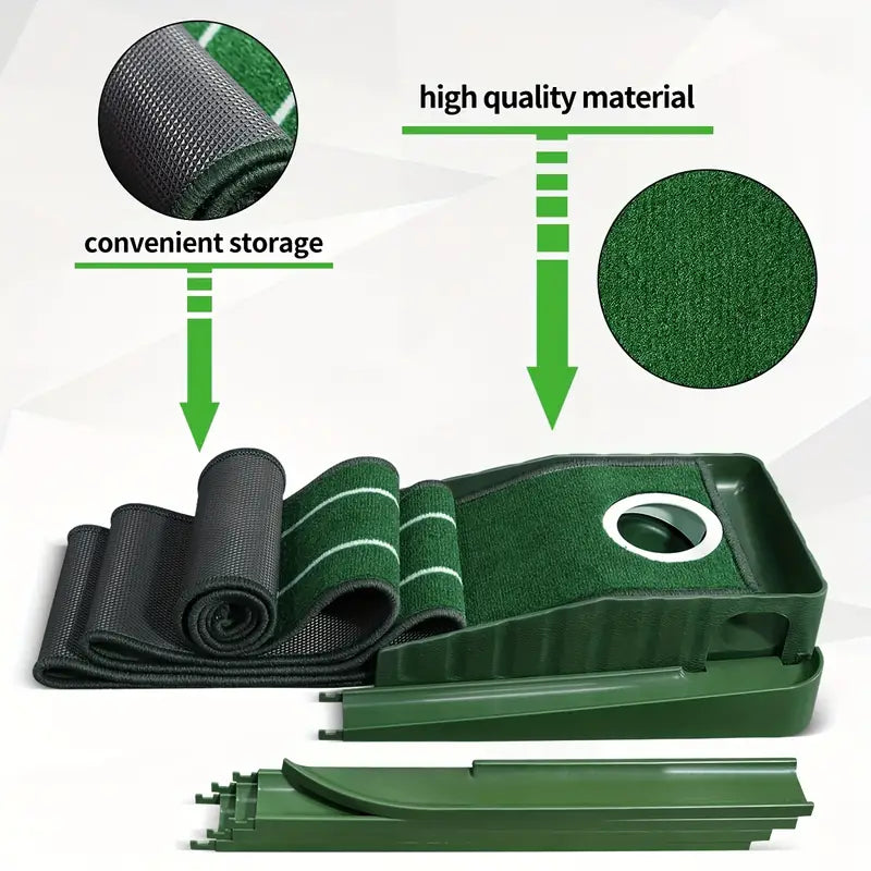 Compact Edition Portable Golf Putting Training Mat โ image 5