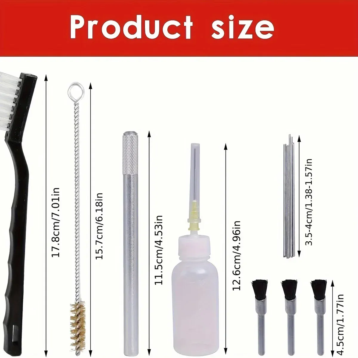 Airbrush Cleaning Brush Set Nozzle Tube Pipe Cleaner Kit For Nylon Brush Tools โ image 4