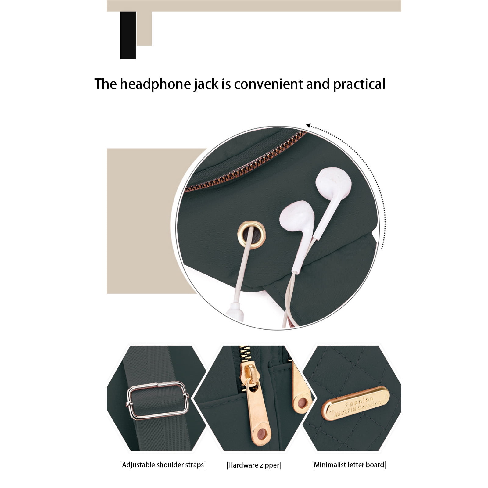 Sling Bag for Women, Crossbody Sling Backpack Small Sling Bag Multipurpose Crossbody Shoulder Bag Travel Hiking Backpack, Sling Bag for Men #1-Black — image 2