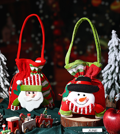 Christmas gift Festive Aussie Christmas Gift Bags: Cute Reindeer, Santa & Snowman Pouches for Xmas Treats & Gifting（Santa Claus） — image 3